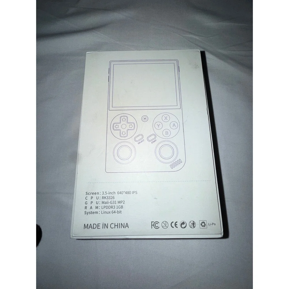 Batlexp G350 Retro Handheld Gaming Console Translucent Black 3.5 inch IPS Screen